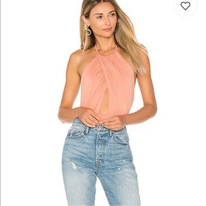 Revolve Rosie Halter Bodysuit in Blush💕